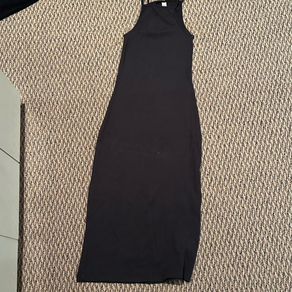 American Apparel Black Halter Sheath Maxi Dress - Picture 3 of 7